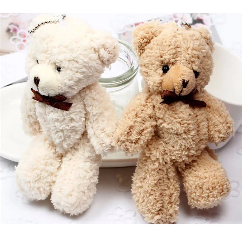 

New Joint Teddy Bears Brand New High Quality Stuffed Plush Soft Mini 14CM Bear Plush Pendant Gifts Christmas Wedding Gifts