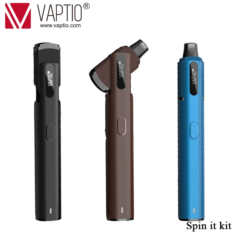 Pod Vaping electronic cigarette 500mAh Vaptio Spin IT kit 15W built in battery 1.8ml Atomizer refillable All-in-one vape pen Kit Pod Vaping electronic cigarette 500mAh Vaptio Spin IT kit 15W built in battery 1.8ml Atomizer refillable All-in-one vape pen Kit