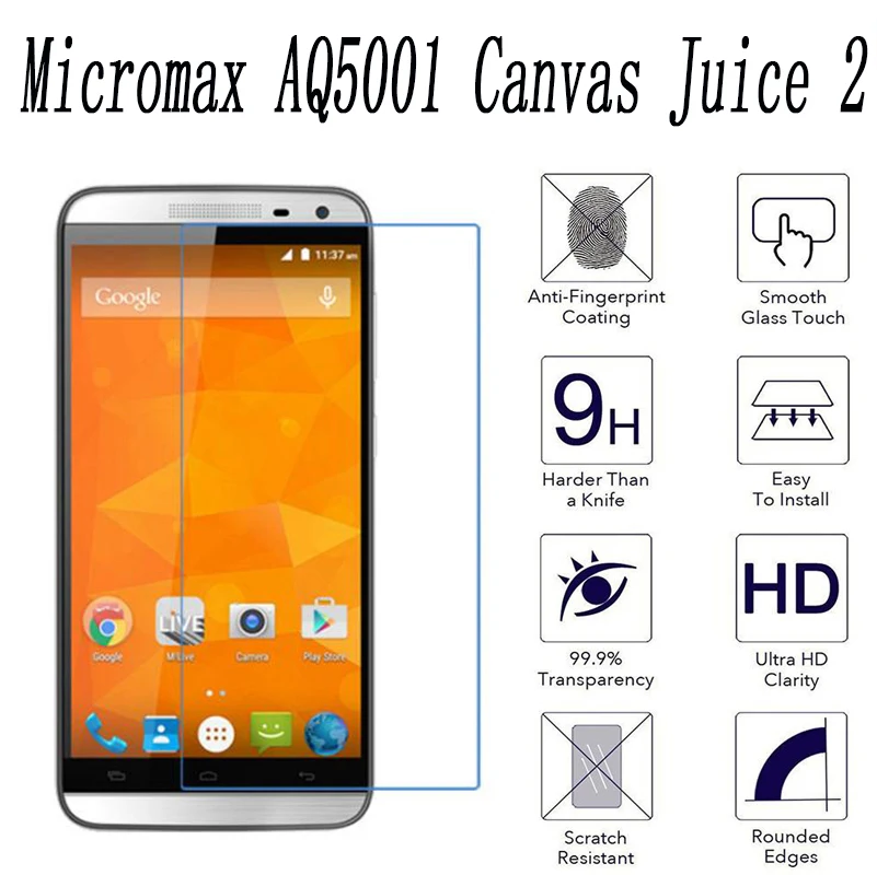 Защитная пленка для экрана из закаленного стекла для Micromax AQ5001 Canvas Juice 2 2,5 9h на AQ5001 Canvas power