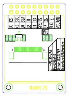 Ips 1,3 дюймов 18PIN SPI HD TFT lcd цветной экран с адаптером ST7789 Dirve IC 8-битный параллельный интерфейс 240*240