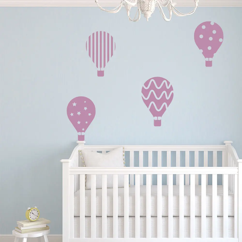 Us 997 25 Di Scontomongolfiera Adesivi Murali In Vinile Set Trasporto Decalcomania Della Parete Per Bambini Camera Da Letto Home Decor Diy Murale