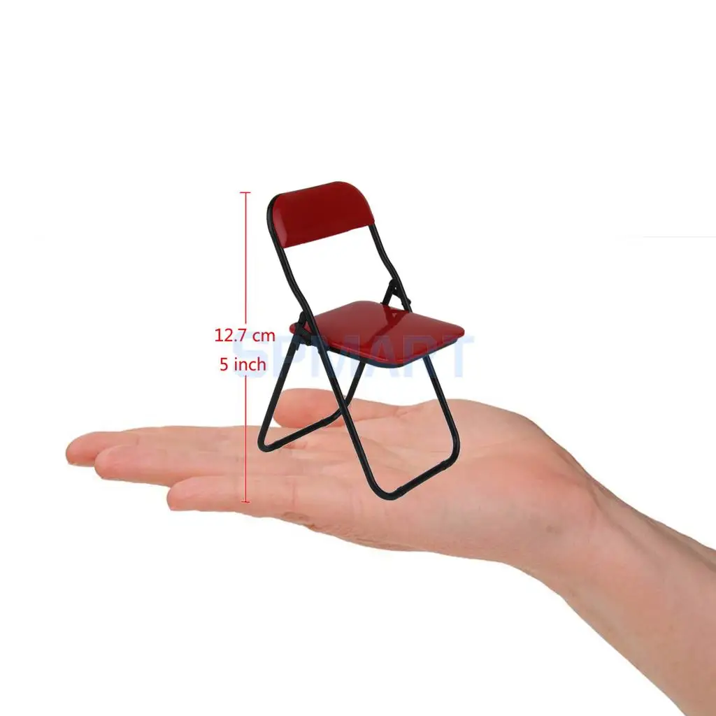MagiDeal Folding Chair for 1/6 Hot Toys 12'' Soldiers Action Figure Dolls Acc Dollhouse Garden Furniture Decor Model Toy 3Colors