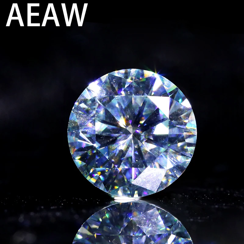 Круглая бриллиантовая огранка 2.0ct карат 8 мм F цвет Муассанит Свободный Камень VVS