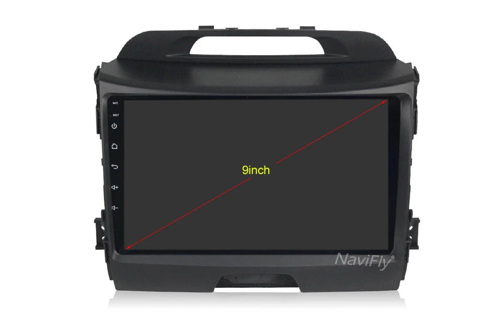 Discount Navifly 9inch Android 8.1 Car multimedia player for KIA Sportage R 2014 2011 2012 2013 2015 Car radio GPS Navigation BT FM RDS 4