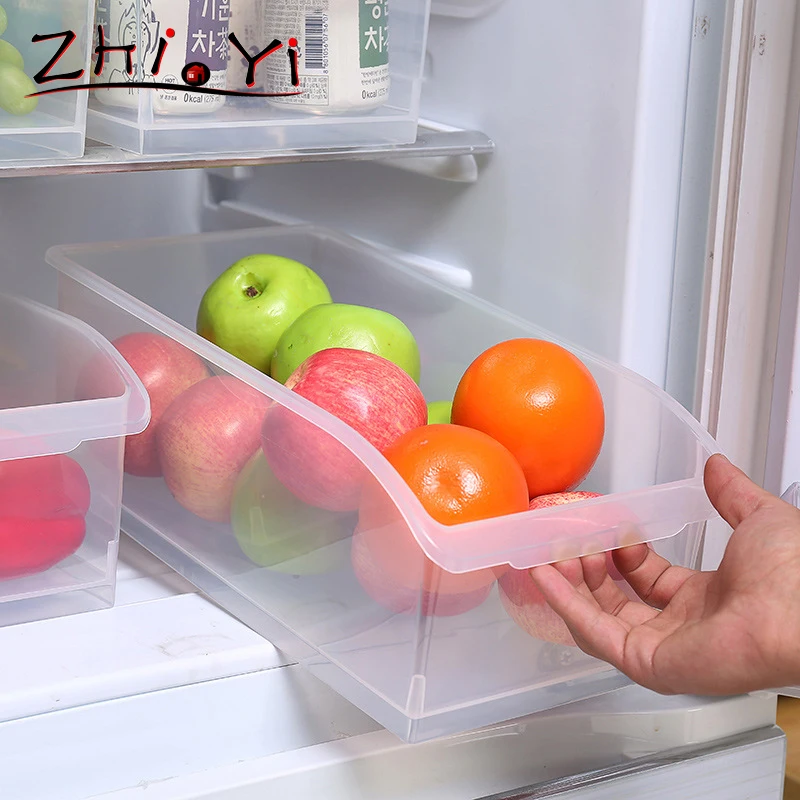 

Kitchen Transparent PP Refrigerator Cupboard Storage Box Food Fruit Tableware Organizer Home Kitchen Gadgets Items Accessories