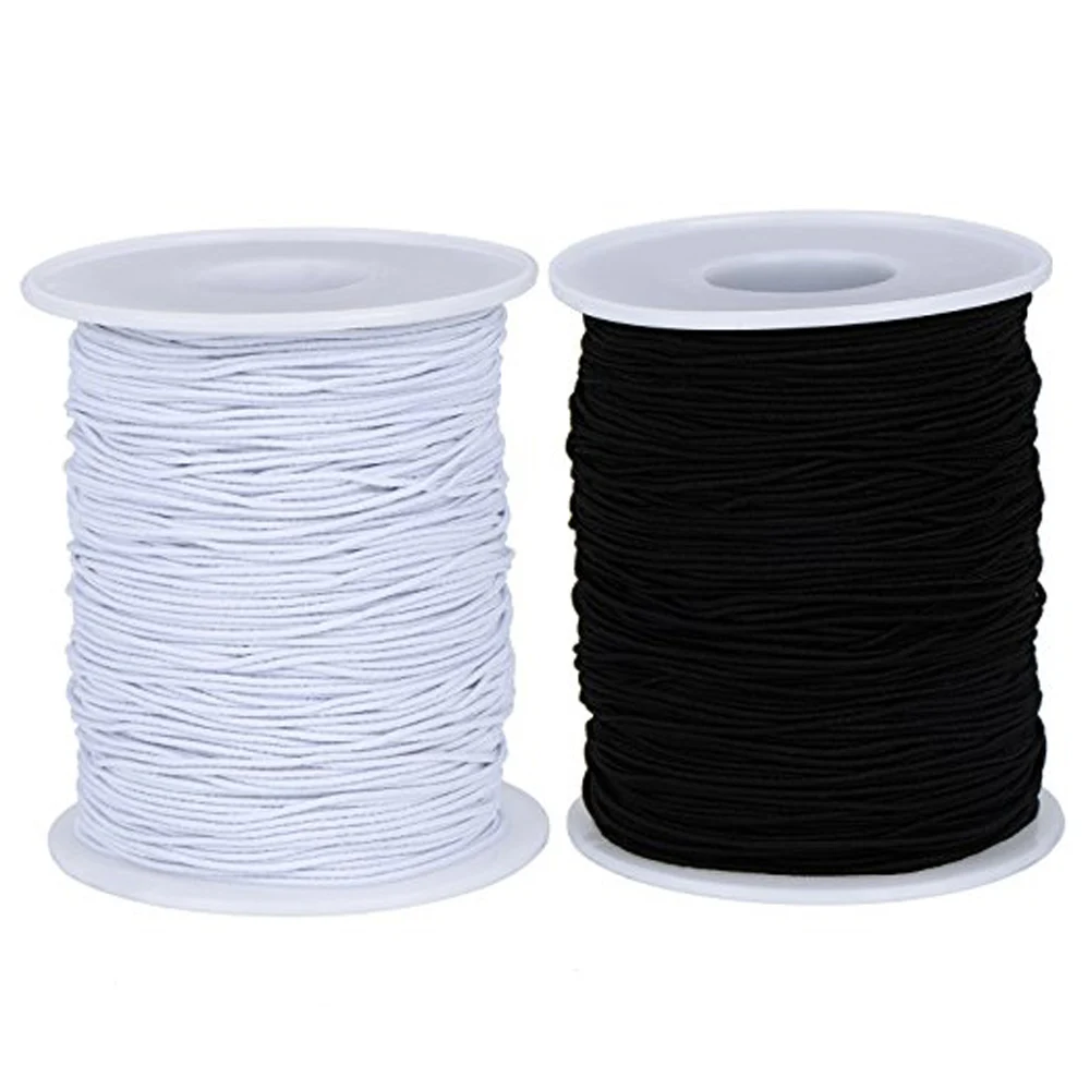 

2MM Wide Round Black Elastic Cord