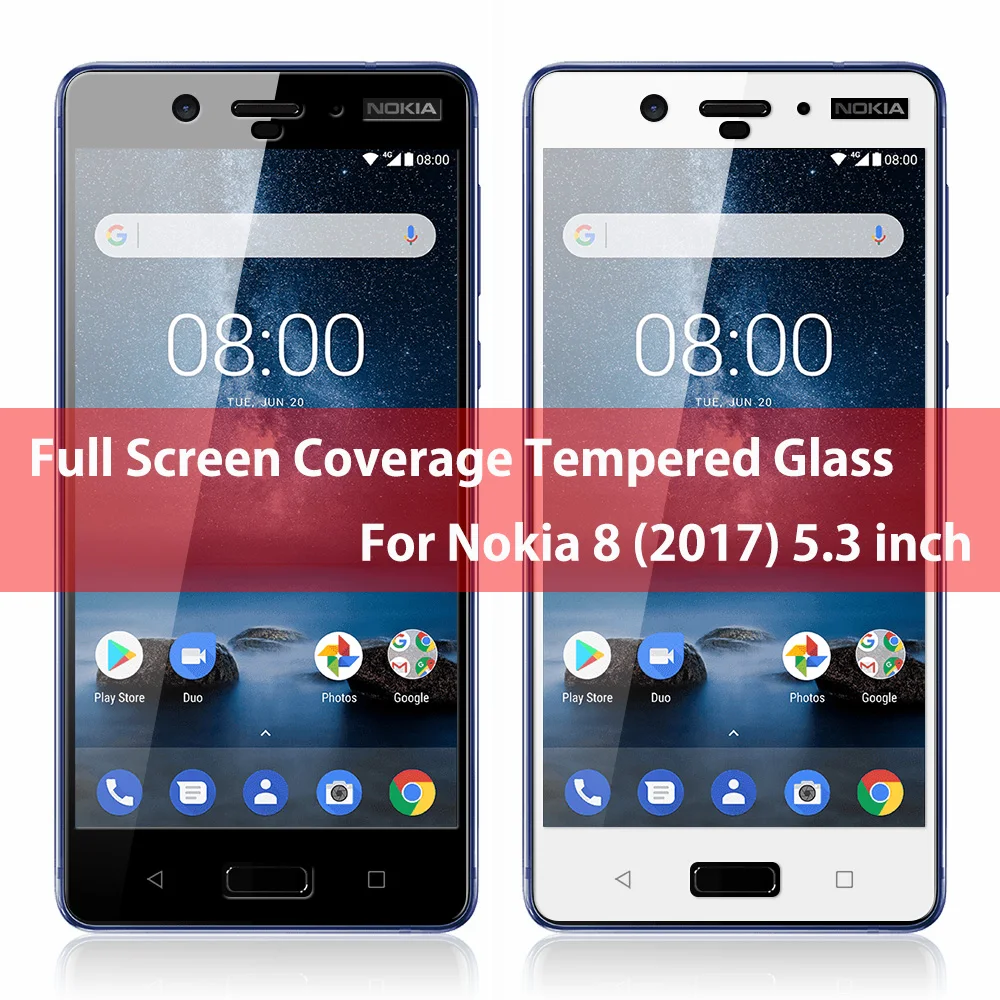 KNO1371_1_Full Screen Cover Tempered Glass for Nokia 8 5.3 inch