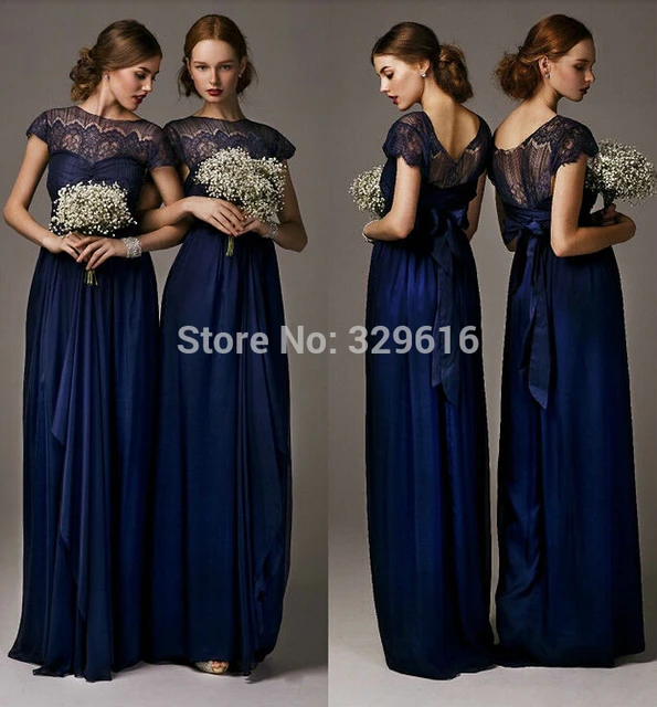 Cute Hot Figure Long Dress For Party Of Marriage 2017 Lace Navy Cute Hot Figure Long Dress For Party Of Marriage 2017 Lace Navy Bridesmaid Dresses Floor