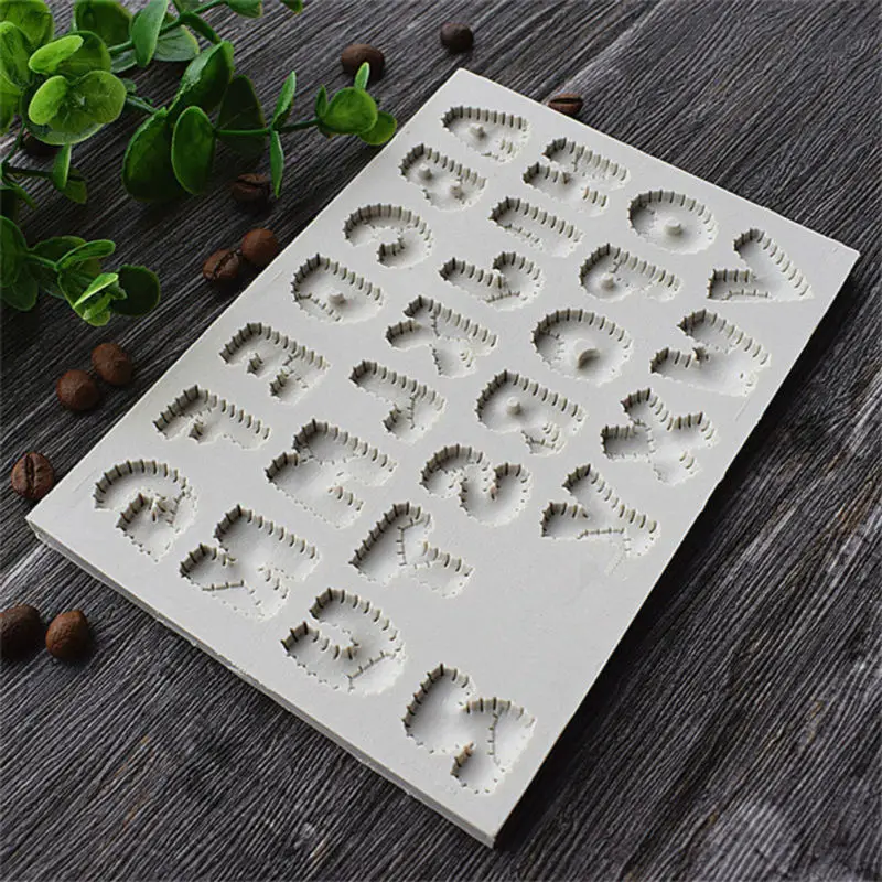 Patchwork Font Silicone Mold, Cake Decorative Tool, Bakery Mold, Kitchen Accessories SQ1717