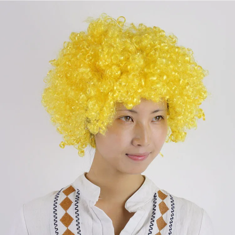 New Halloween Christmas Hats Costume Hair Wig Football Fan Wig Clown Hair Wigs Child Adult Colorful Masquerade Party