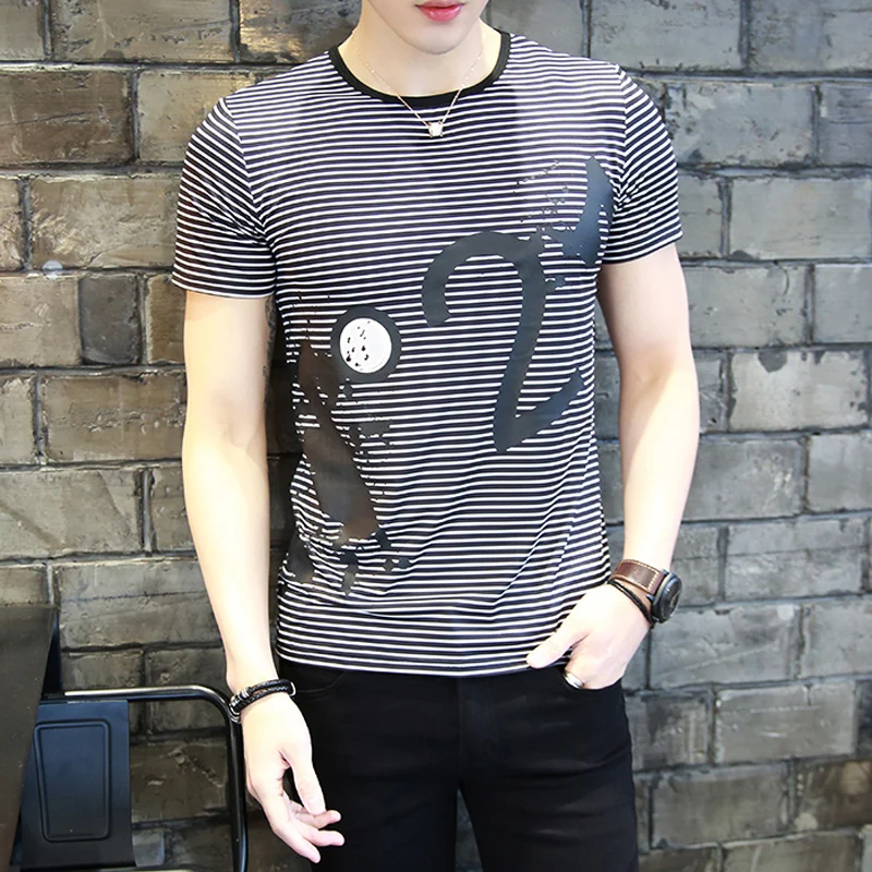 

Summer Style T-Shirs Men Quality Male T shirts Casual Short Sleeve O-Neck Print Tees Man Fashion 2019 New Arrival Plus Size 4XL