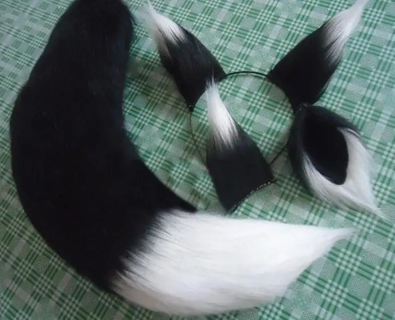 Аниме Spice and Wolf Holo Fox Kamisama Kiss Kamisama Hajimemashita уши хвост косплей реквизит - Цвет: Black 85cm