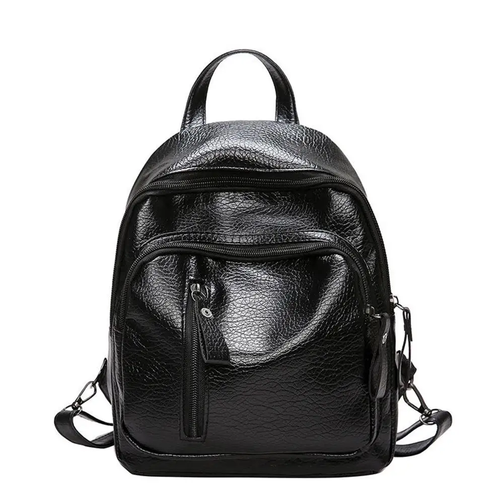 

Yfashion Women Mini Backpack Fashionable Female Solid PU Leather School Backpack For Girls