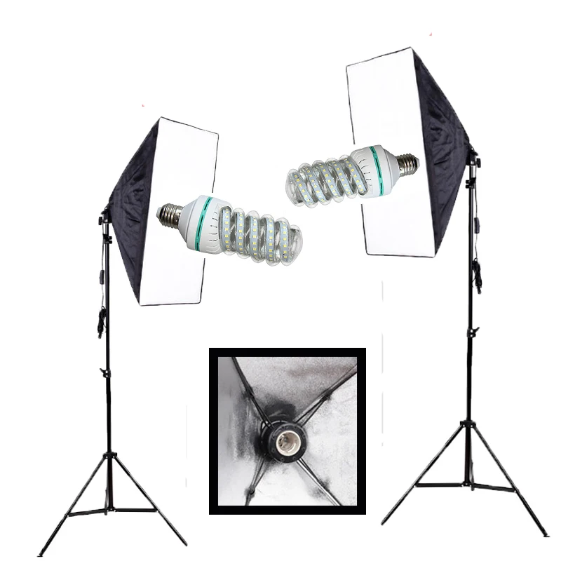 

Deventer Photo Studio fill light Continuous lighting Softbox Photographic lamp kits +20W High brightness LED bulb+2M Light Stand