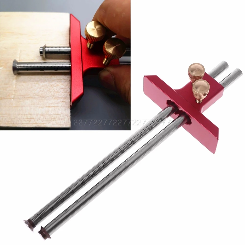 

Carpentry Scriber Double Headed Scribe Blade Woodworking Double-Line Marking Gauge Ruler Tools For Carpenters A27 19 Dropship