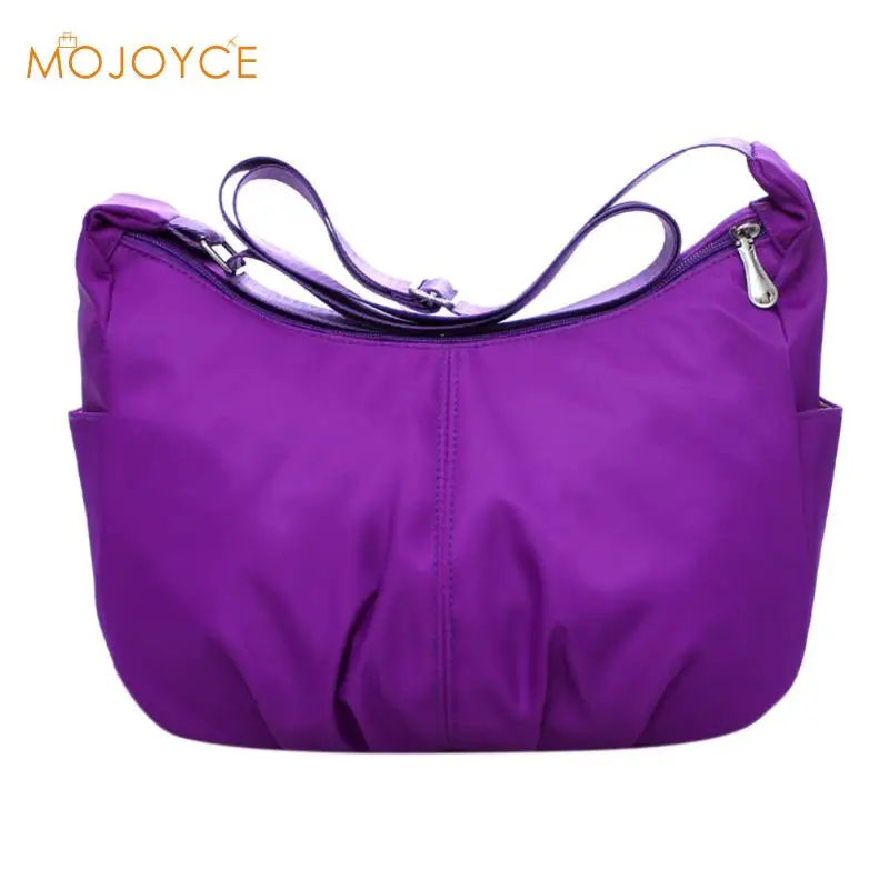 Женские водонепроницаемые нейлоновые сумки-мессенджеры, женские сумки через плечо, сумки через плечо, повседневные винтажные сумки-Хобо, женские сумки - Цвет: Фиолетовый