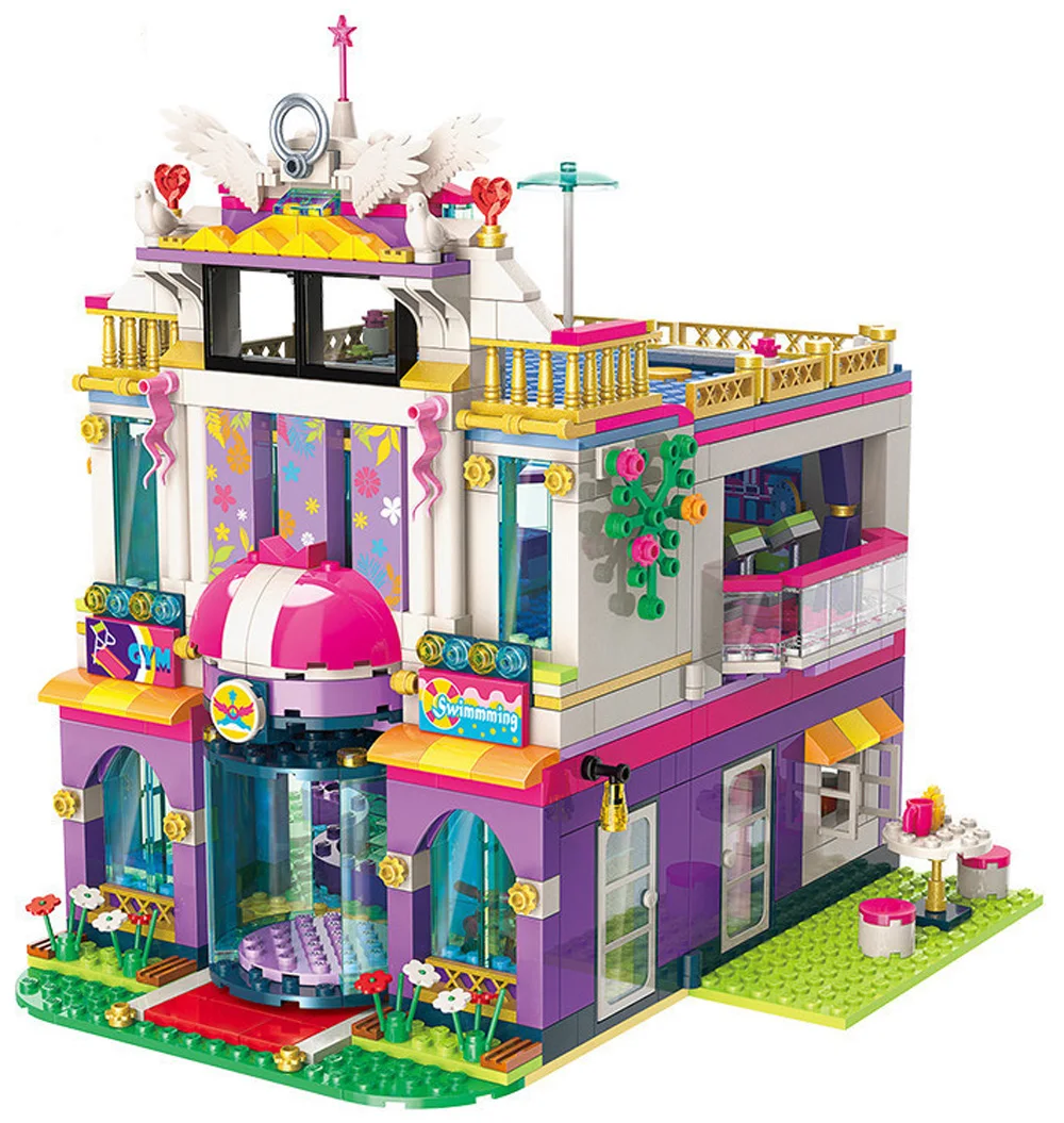 Girls-House-Colorful-Holiday-Female-Dormitory-Villa-Building-Block-Bricks-Toys