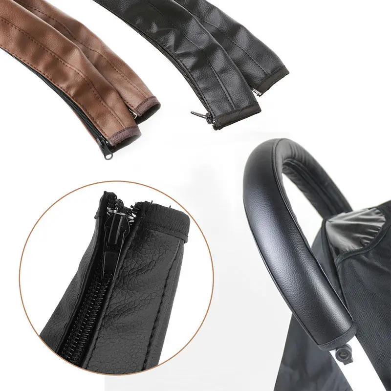 

Baby Pram Pushchair Stroller Armrest Case Handle PU Leather Protective Cover