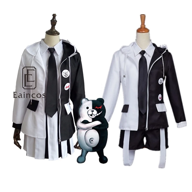 

Anime Danganronpa Monokuma Costume Cosplay Uniform Halloween Party Costumes Unisex Full Set Custom Made