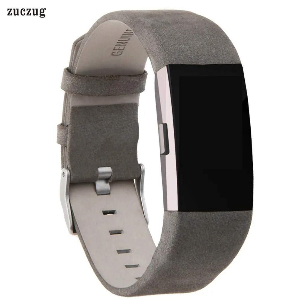 Zuczug Classic Genuine Leather Wristband with Metal Connectors, Fitness