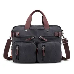 Для мужчин парусиновая кожаная сумка чемодан Дорожный чемодан сумка через плечо сзади сумки большой Повседневное Бизнес ноутбук карман