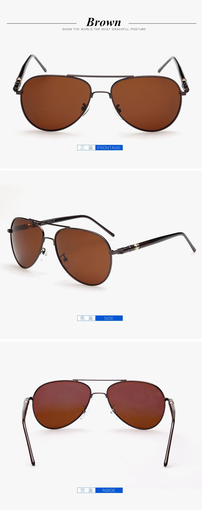 Boyeda классический Для мужчин солнцезащитные очки поляризованные UV400 Винтаж металла Брендовая Дизайнерская обувь солнцезащитные очки для