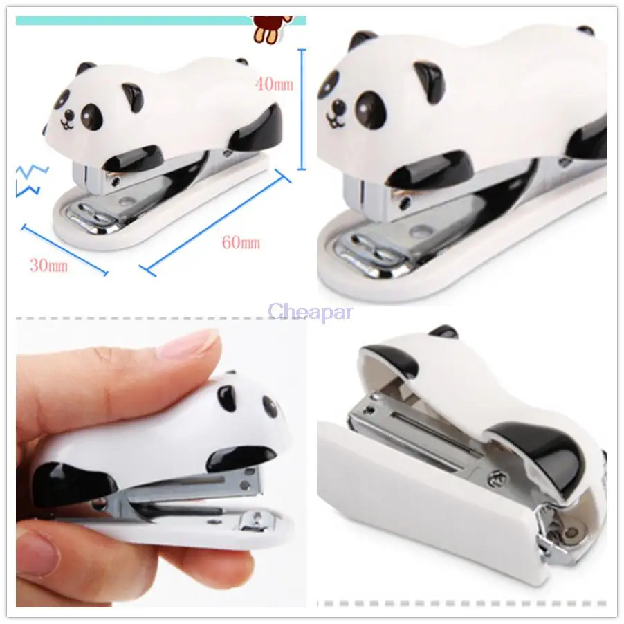 Hot Sale Cute Panda Mini Desktop Stapler&Staple Hand Stapler Office