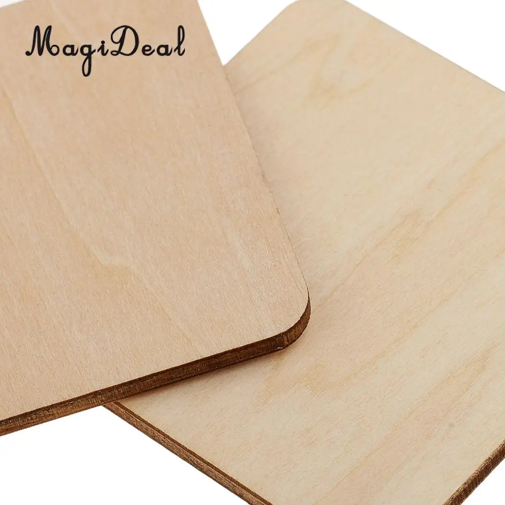 MagiDeal 10 Pieces Square MDF Unfinished Wood Pieces Blank Plaque Scrapbooking DIY Pyrography Craft Projects 60x60mm 