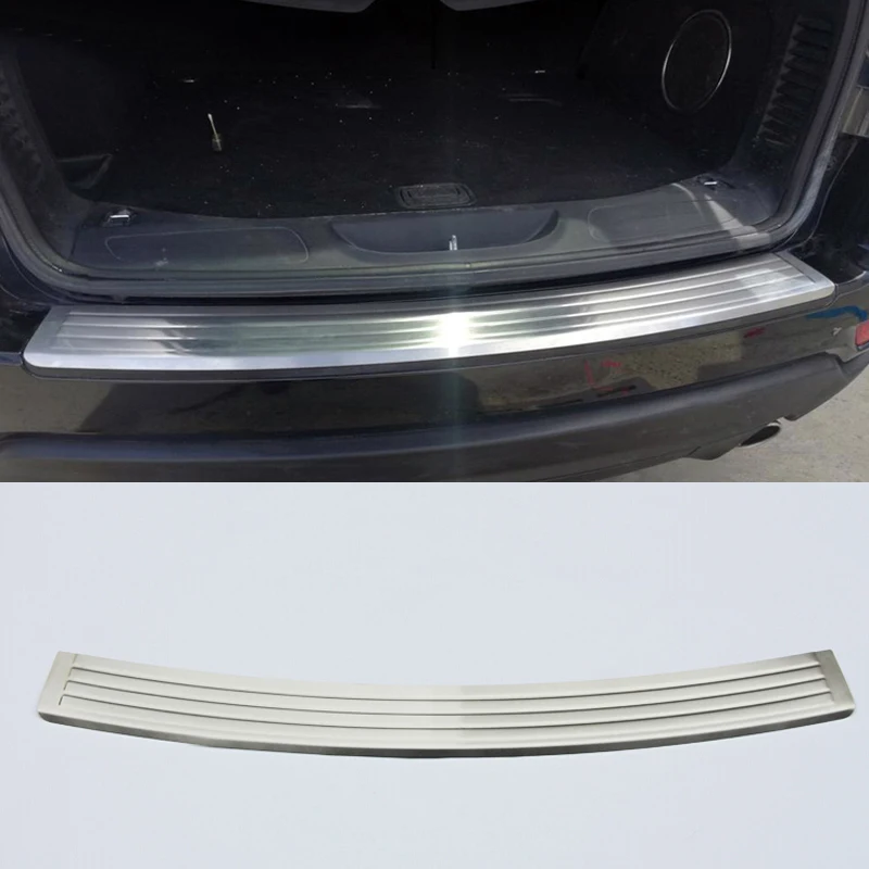 

2014-2018 For Jeep Grand Cherokee Outer Rear Trunk Bumper Protector Guard Cover Trim Stainless Steel 1pcs