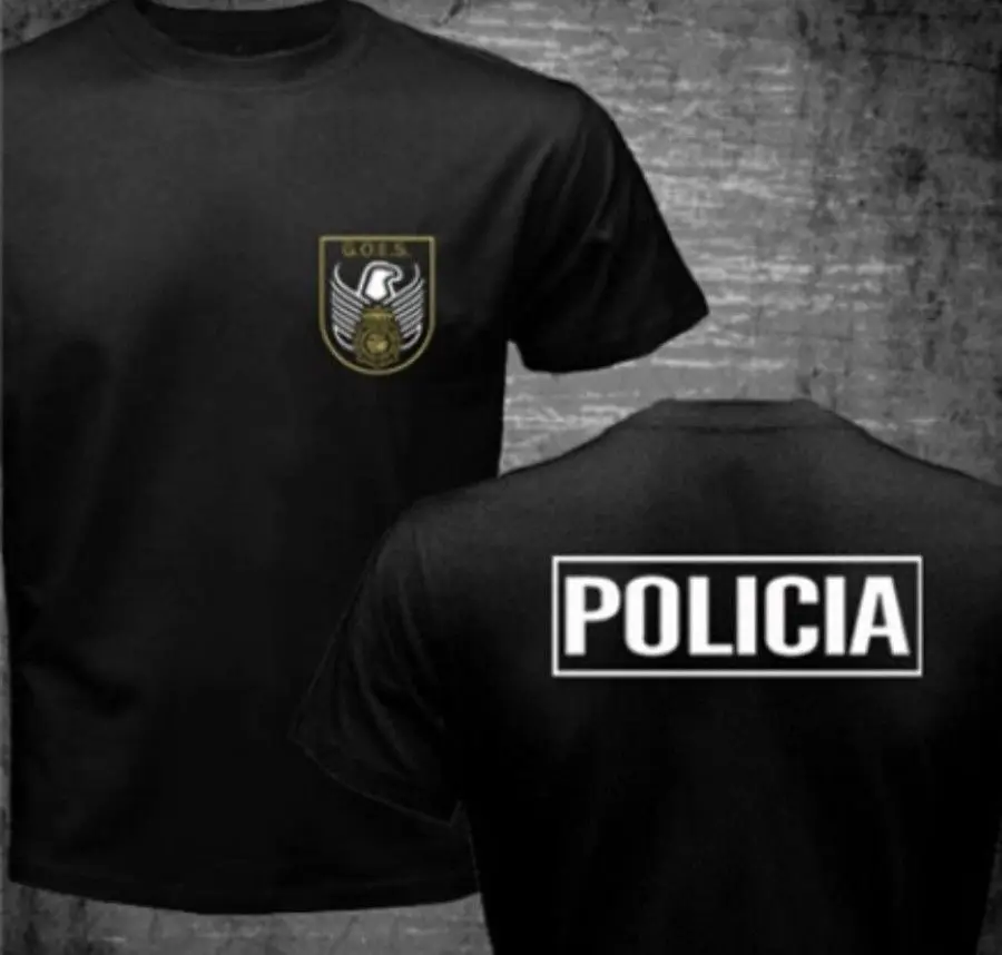 

Man Jersey Crew Neck T-Shirt Policia Upr Bronce-Uip Spain Police Special Force 2019 Fashion Round Neck Clothes Casual Tops Shirt