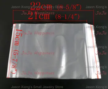 

100Pcs Self Sealing Transprant Zip Lock Plastic Packing Bags 15*22cm ob1015