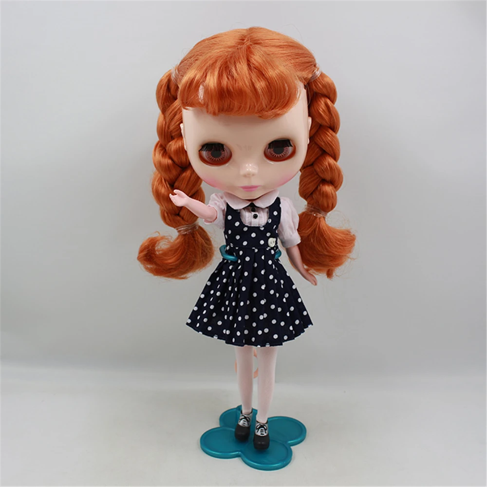 

Blyth Doll Nude Orange Brown Hair With Bangs 4 Colors Big Eyes Suitable DIY Face Makeup Fashion Doll Toys