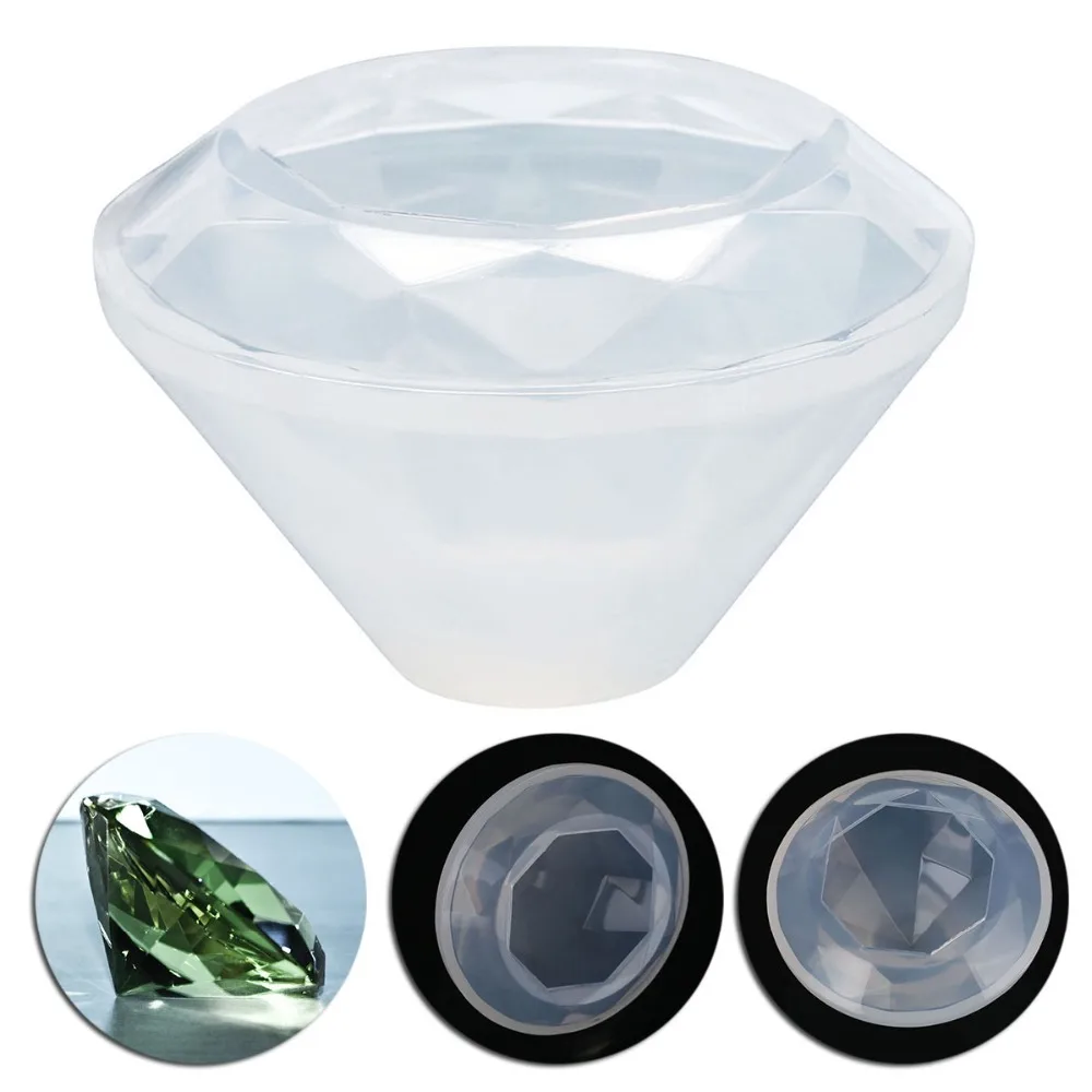 

High Quality Transparent Ocean Big Diamond Shape Silicone Mold Making DIY Jewelry Pendant Resin Casting Mould Craft Tools