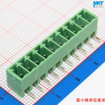 

100Pcs 10P 3.81mm Pitch Right Angle Pin Male Pluggable Screw Wire Terminal Block Connector
