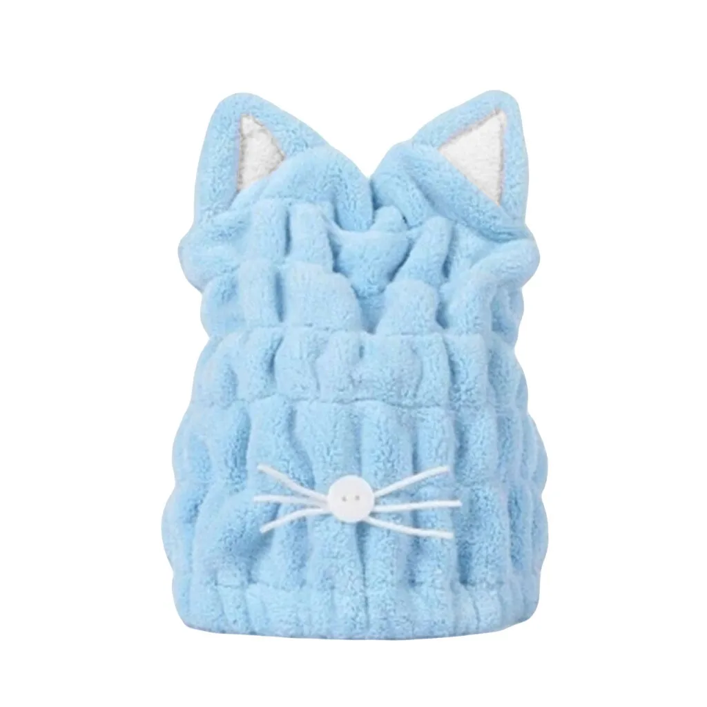 

Lovely cat Drying Towel Bath Shower caps Quick Dry Hair Hat Microfiber After Shower touca descartavel