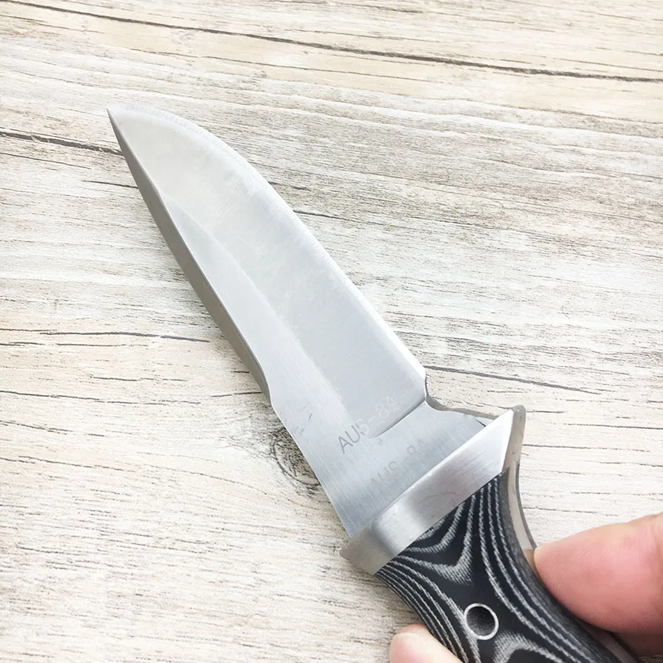 Прямая поставка, тактический прямой нож для выживания в дикой природе, фиксированный охотничий нож с зубчатым лезвием 58HRC 5CR17