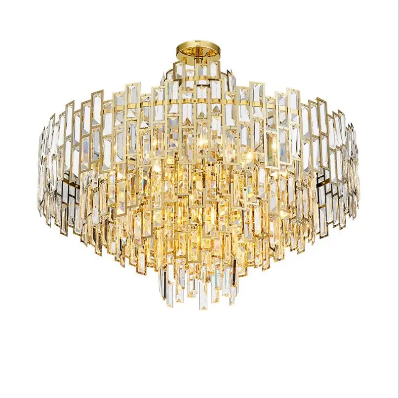 Современный светодиодный светильник в стиле арт-деко, роскошные люстры для лобби, люстры для столовой, лампы для гостиной, Золотой светильник для ресторана и бара