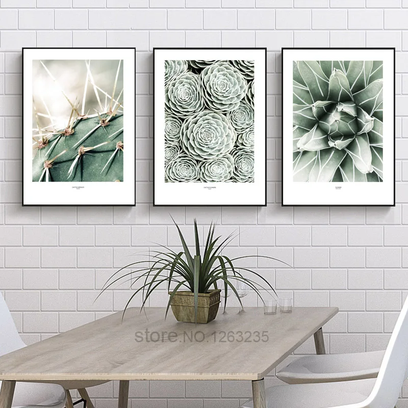 Nordic Poster Cactus Wall Pictures For Living Room Green ... on Wall Sconces For Greenery Living Room id=66160