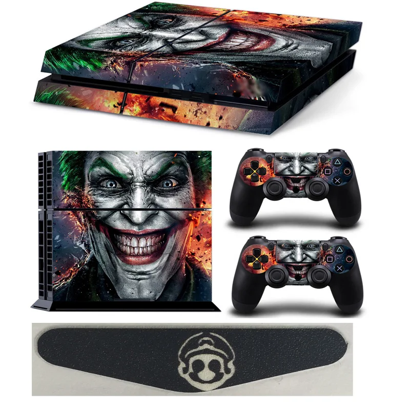 

The Joker Smile Clown Prince of Crime Vinyl Decal Cover Controllers Skin Stickers Led Light Bar Sticker For Playstation 4  PS4