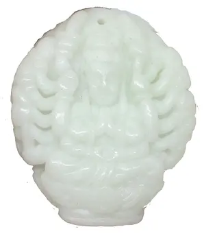 

Natural Jadeite Hand-carved Avalokitesvara Amulet Pendant Necklace Jewelry Gift Gemstone Wholesale