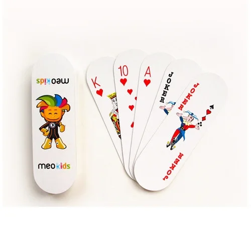 

12.8X3.8CM Special Shaped Oval Paper Poker deck Nonstandard novelty Playing Card set collection with plastic box