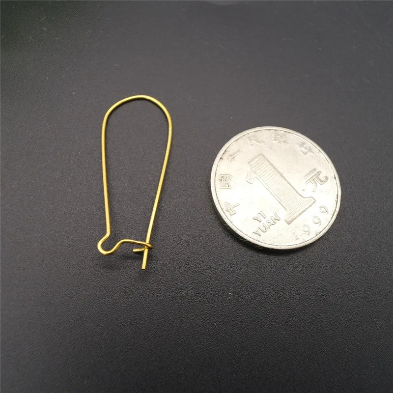 

50pcs Gold Silver U-shape Earrings Hooks 30/35mm DIY Hoop Earrings Making Accessories Handmade Ear Jewelry Findings Wholesale