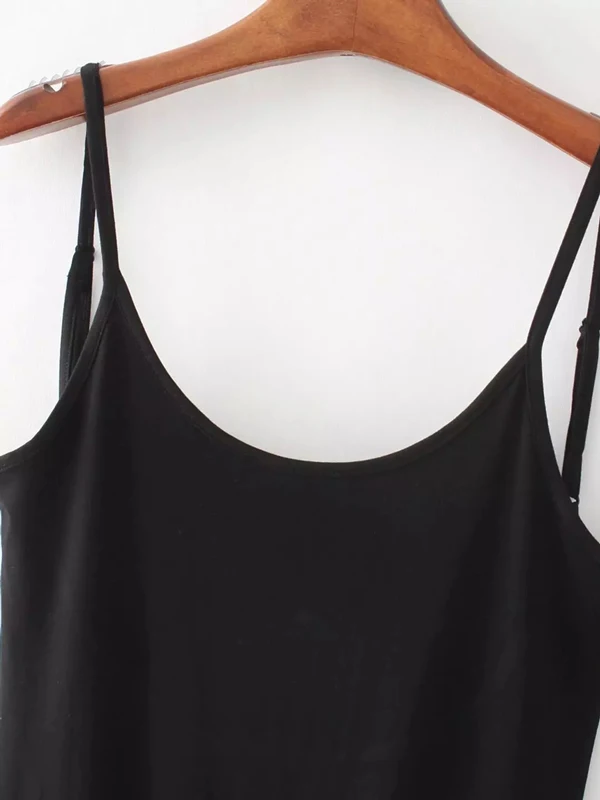 Для женщин Сексуальная Scoop Neck Cami Bodysuit с вырезом на спине для девочек хлопок тонкими бретельками боди