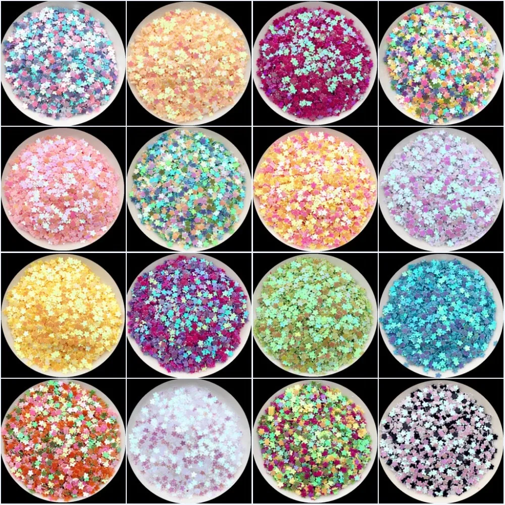 

Multi Color 3mm Plum Flower Sequin Nail Glitter Sequins Nails Beauty/DIY Craft /Wedding Decoration Confetti Manicure Stickers