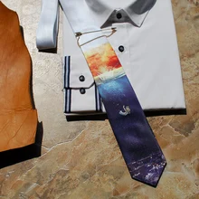 Модное платье с галстуком в виде водяных снов; Повседневное платье для жениха; подарок для свадебной вечеринки; модный галстук