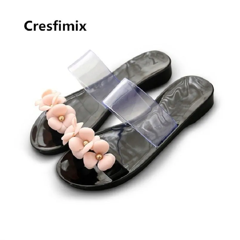 Босоножки Cresfimix женские прозрачные красивые пляжные шлепанцы Повседневные