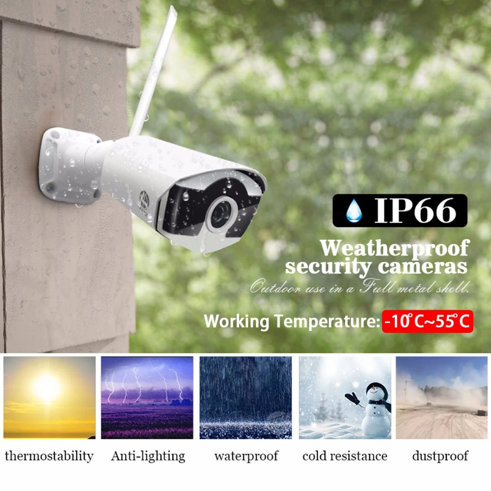  Sistema de CCTV inalámbrico 1080P 1TB HDD de 2TB 2MP 4CH NVR IP IR-CUT de circuito cerrado de telev