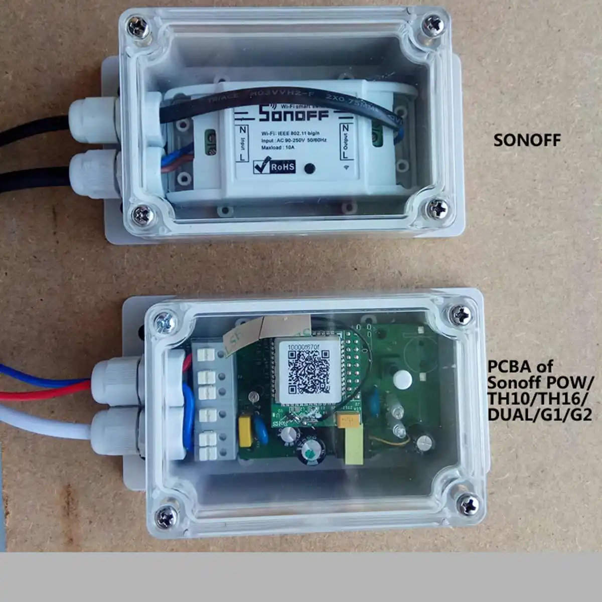 SONOFF 10 шт. IP66 Водонепроницаемая Крышка Распределительной Коробки корпус водонепроницаемый корпус Поддержка Sonoff Basic/RF/Dual/Pow умный дом