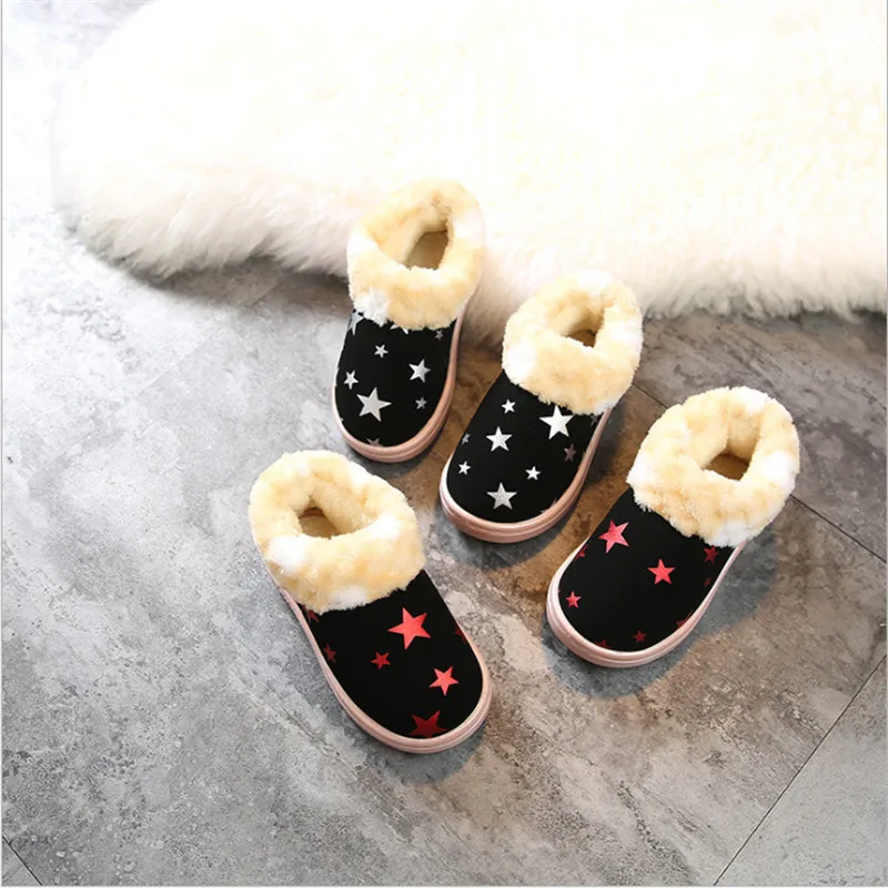 2018 Winter Baby Slippers Kids Home Slippers Girls Cotton Cartoon