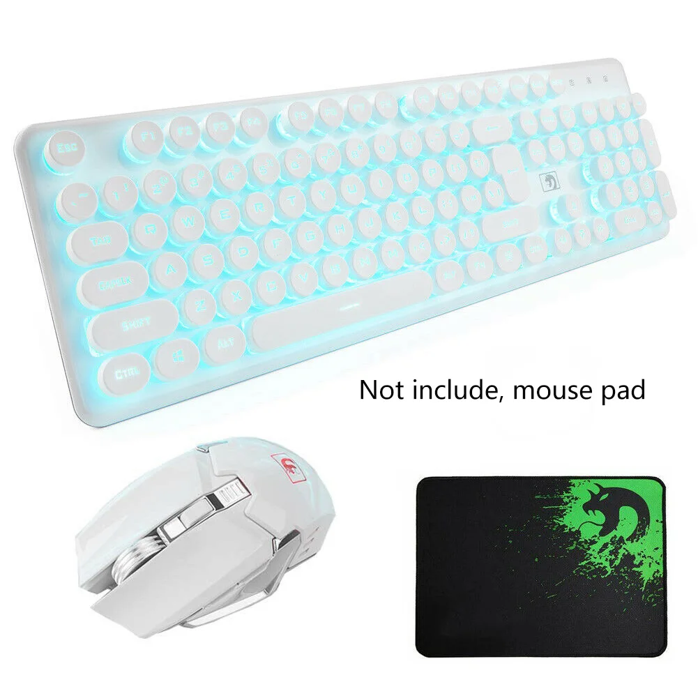 

Waterproof Rainbow Home Keyboard Mouse Combo PC Ergonomic Backlit Cool Wireless Rechargeable 2.4GHz Colorful Gaming For Xinmen